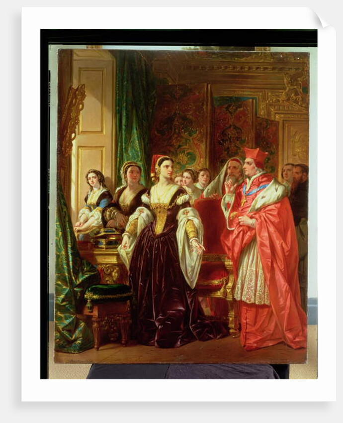 A Scene from Shakespeare's Henry VIII; Cardinal Wolsey and Katherine of Aragon, 1858 by Eugene Deveria