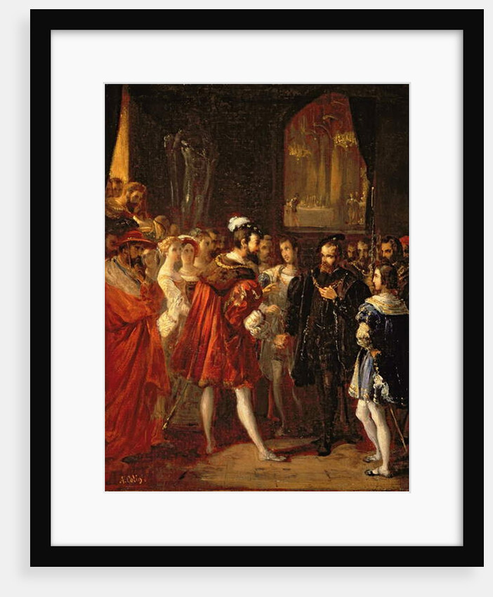 Charles V received by Francis I at the Louvre, c.1843 by Alexandre Marie Colin