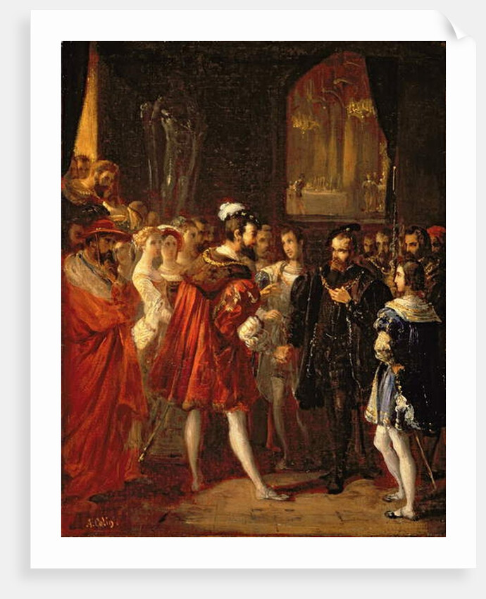 Charles V received by Francis I at the Louvre, c.1843 by Alexandre Marie Colin