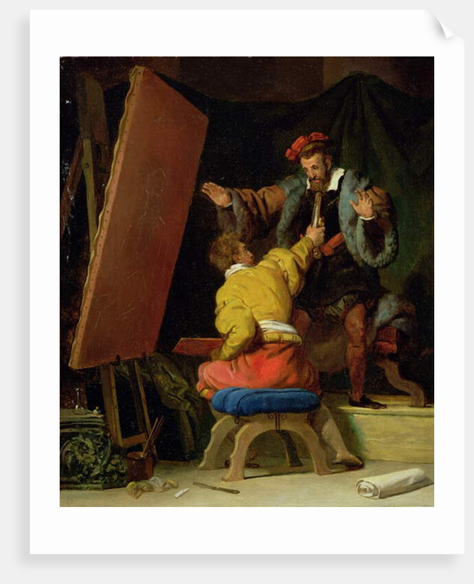 Aretino in the Studio of Tintoretto, 19th century by Alexandre Evariste Fragonard