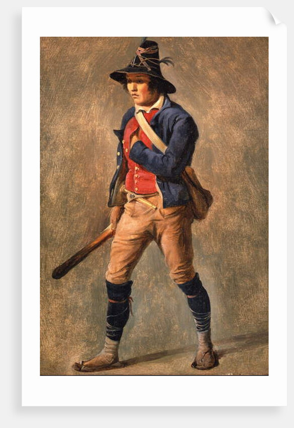 One of a pair of Italian studies, 1820 by Achille Etna Michallon