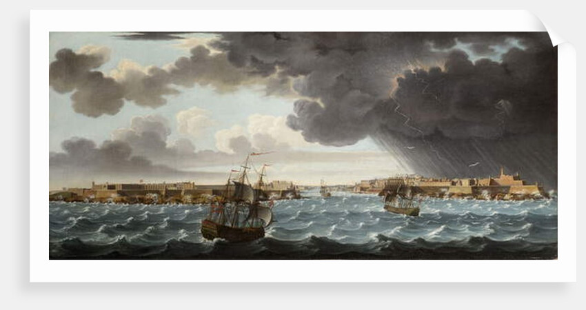 One of a set of seven views of Valletta, Malta and its environs, c.1753 by Alberto Pullicino