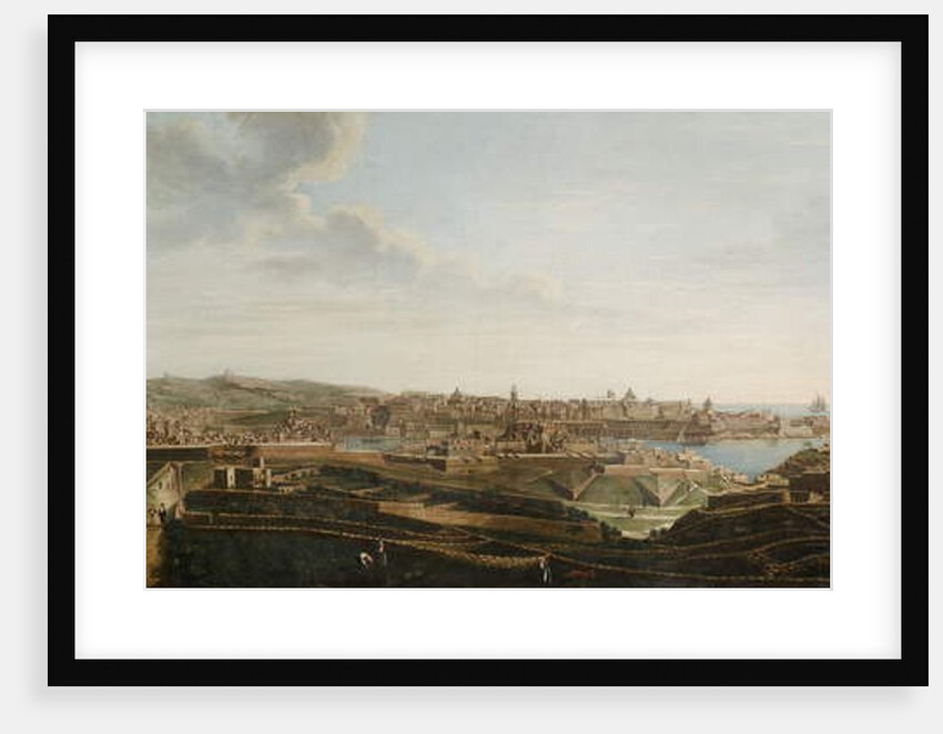 One of a set of seven views of Valletta, Malta and its environs, c.1753 by Alberto Pullicino