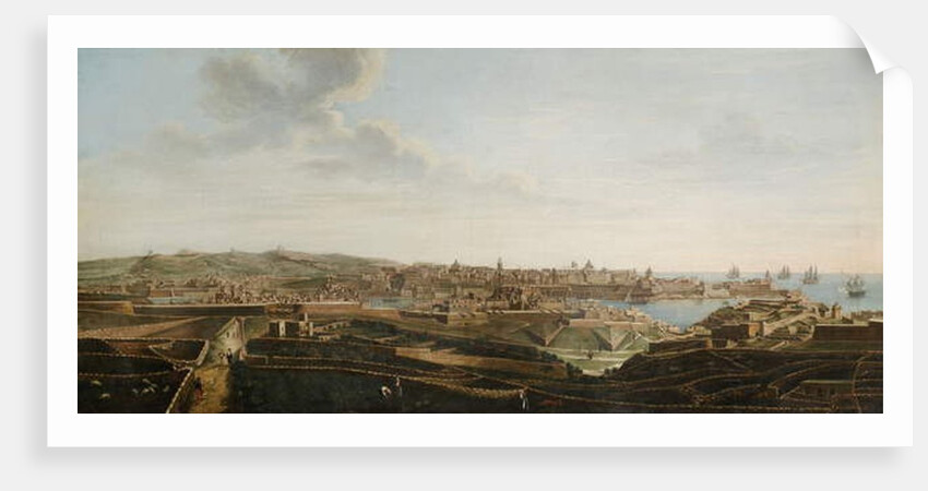 One of a set of seven views of Valletta, Malta and its environs, c.1753 by Alberto Pullicino