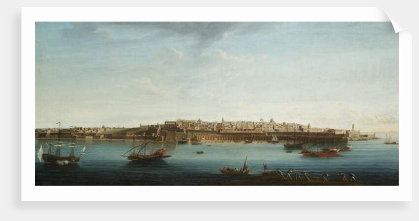 One of a set of seven views of Valletta, Malta and its environs, c.1753 by Alberto Pullicino