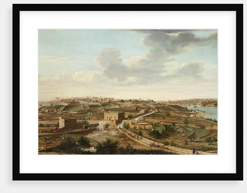 One of a set of seven views of Valletta, Malta and its environs, c.1753 by Alberto Pullicino