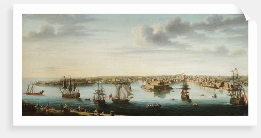 One of a set of seven views of Valletta, Malta and its environs, c.1753 by Alberto Pullicino