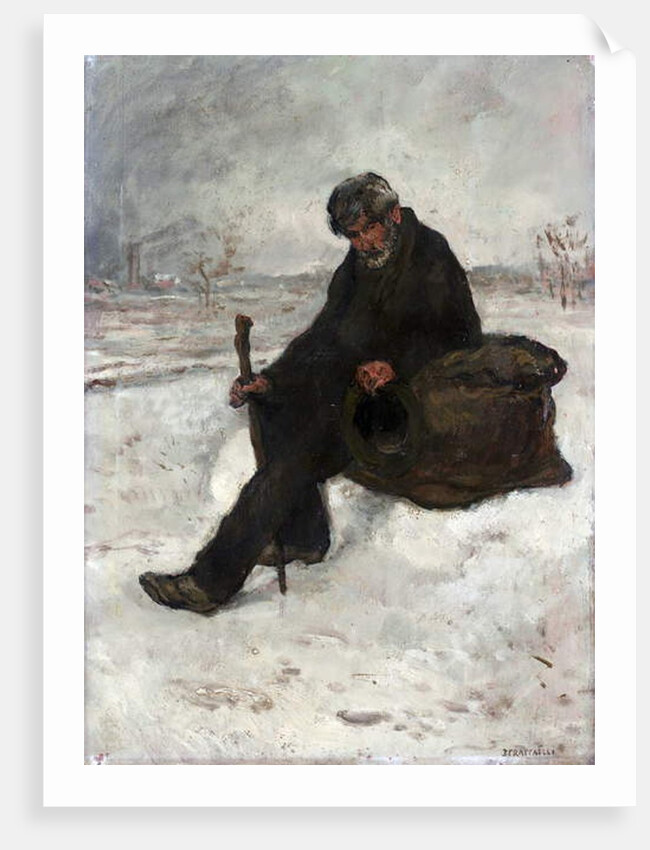 A Philosopher, Cheminot in the Snow by Jean Francois Raffaelli