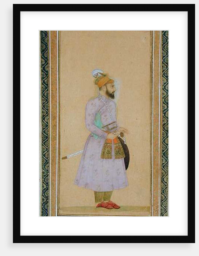 Standing figure of a Mughal prince by Mughal School