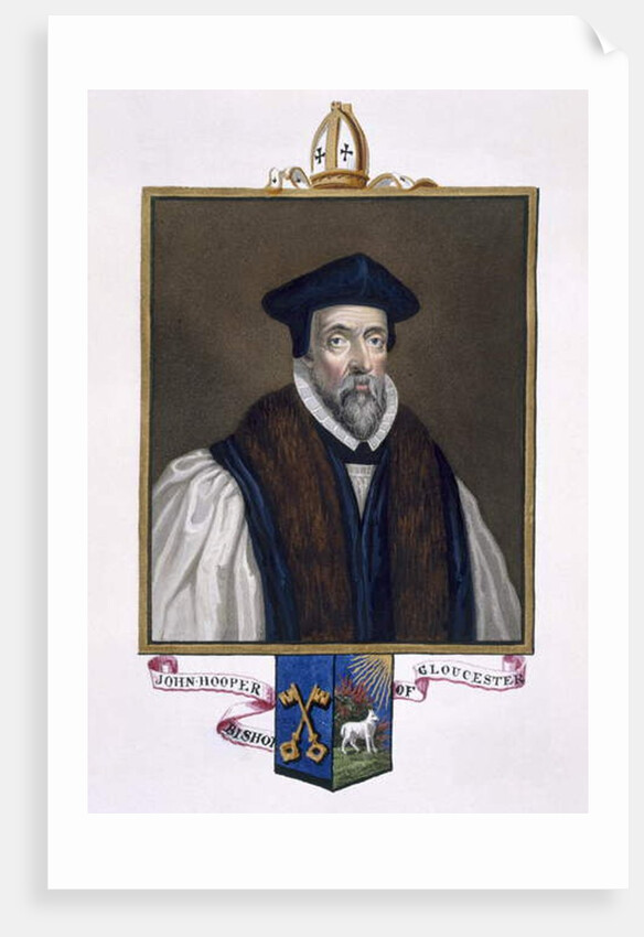 Portrait of John Hooper Bishop of Gloucester by Sarah Countess of Essex