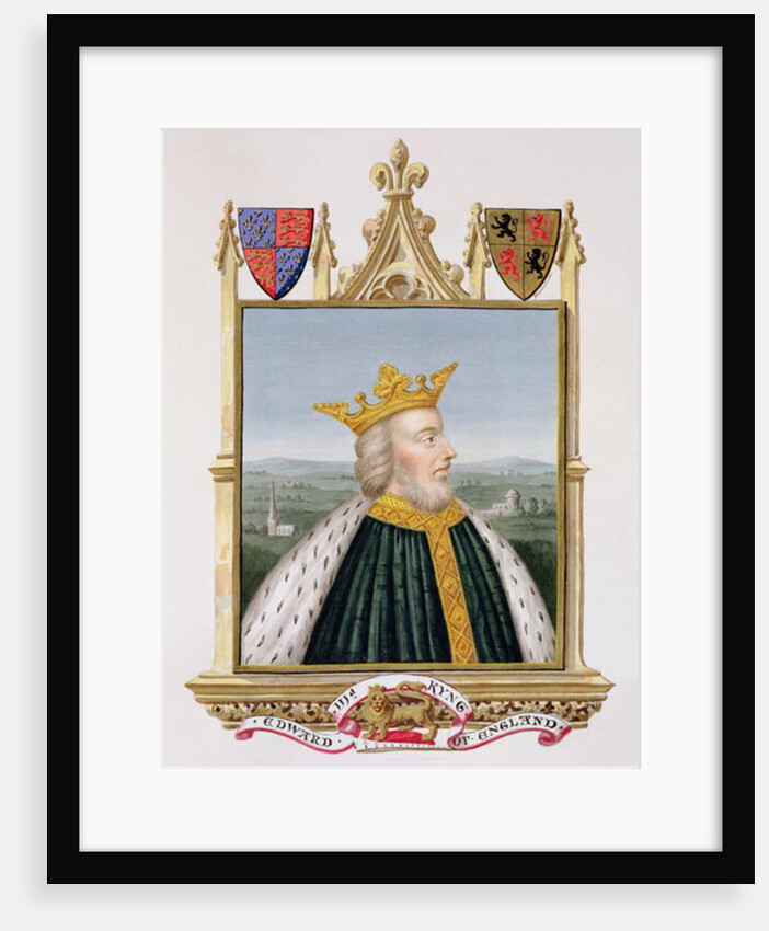 Portrait of Edward III King of England from 1327 from 'Memoirs of the Court of Queen Elizabeth'. by Sarah Countess of Essex