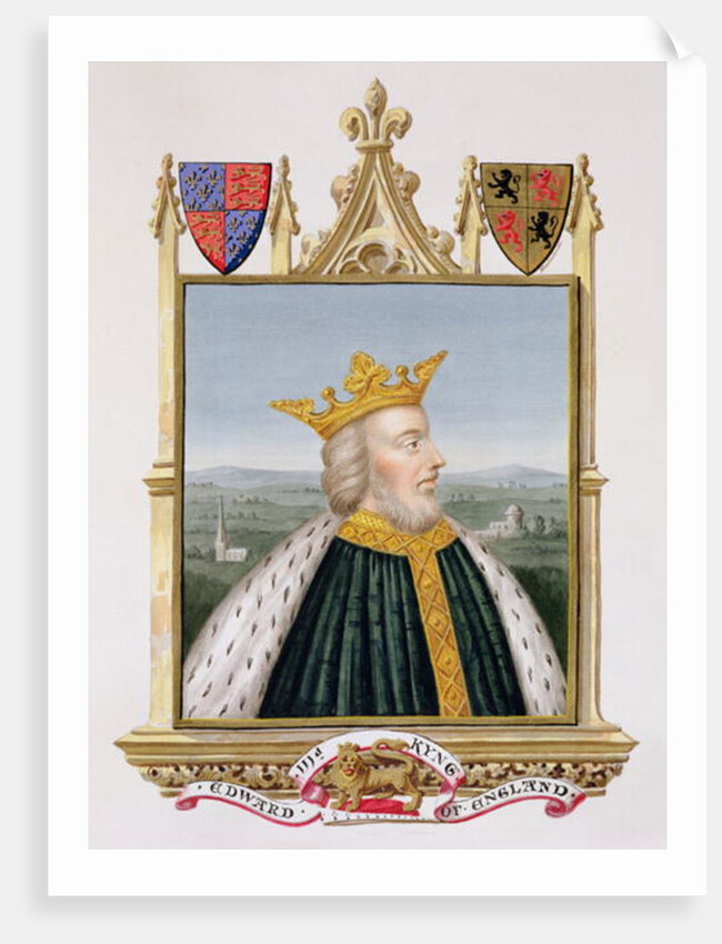 Portrait of Edward III King of England from 1327 from 'Memoirs of the Court of Queen Elizabeth'. by Sarah Countess of Essex