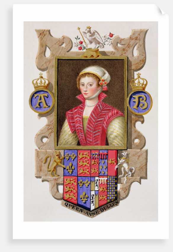 Portrait of Anne Boleyn 2nd Queen of Henry VIII by Sarah Countess of Essex