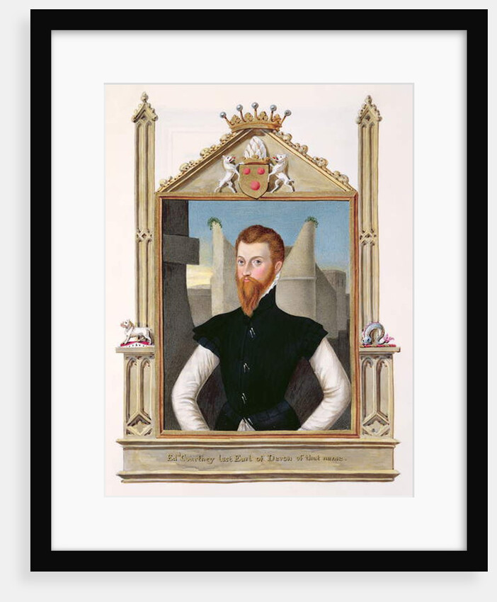 Portrait of Edward Courtenay Last Earl of Devonshire from 'Memoirs of the Court of Queen Elizabeth'. by Sarah Countess of Essex