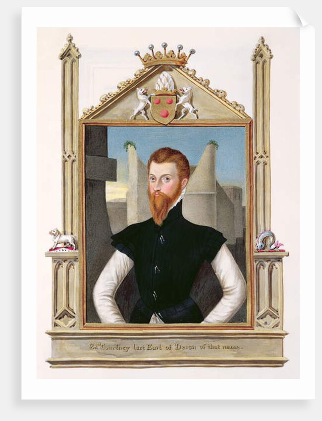 Portrait of Edward Courtenay Last Earl of Devonshire from 'Memoirs of the Court of Queen Elizabeth'. by Sarah Countess of Essex