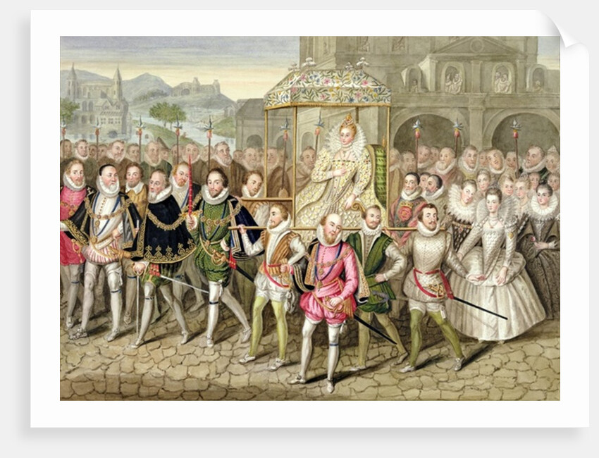 Queen Elizabeth I in Procession with her Courtiers c.1600-03 by Sarah Countess of Essex