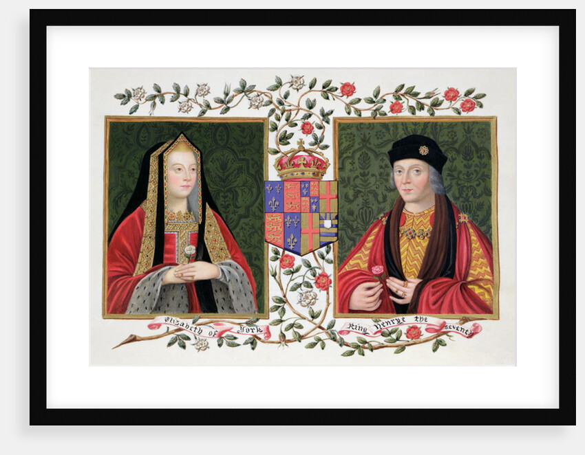 Double portrait of Elizabeth of York and Henry VII, 1825 by Sarah Countess of Essex
