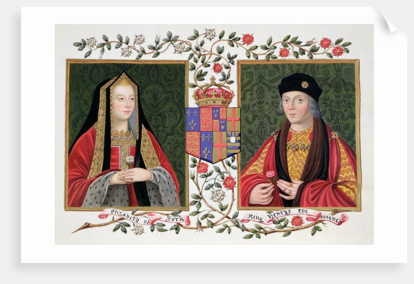 Double portrait of Elizabeth of York and Henry VII, 1825 by Sarah Countess of Essex