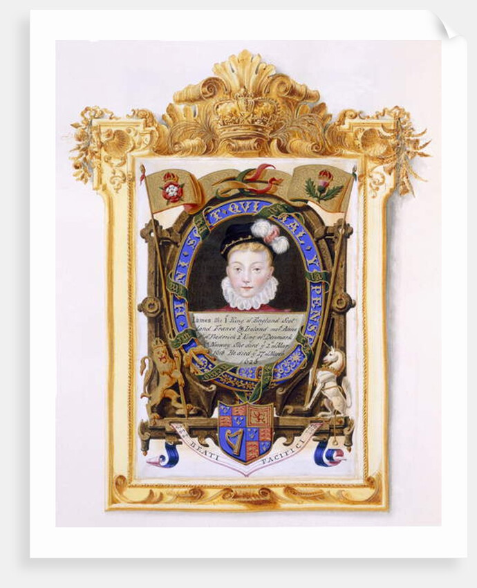 Portrait of James VI of Scotland Later James I of England as a boy c.1574 by Sarah Countess of Essex