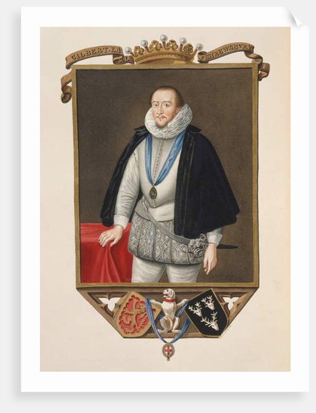 Portrait of Gilbert Talbot 7th Earl of Shrewsbury by Sarah Countess of Essex