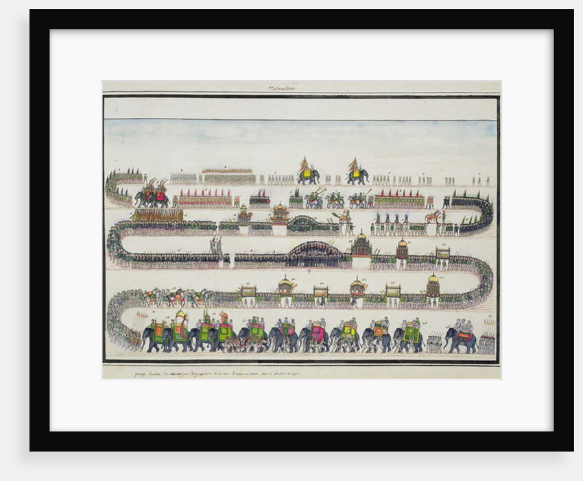 Muharram Ceremony, Faizabad, 1772 from 'The Gentil Album', published in 1774 by French School