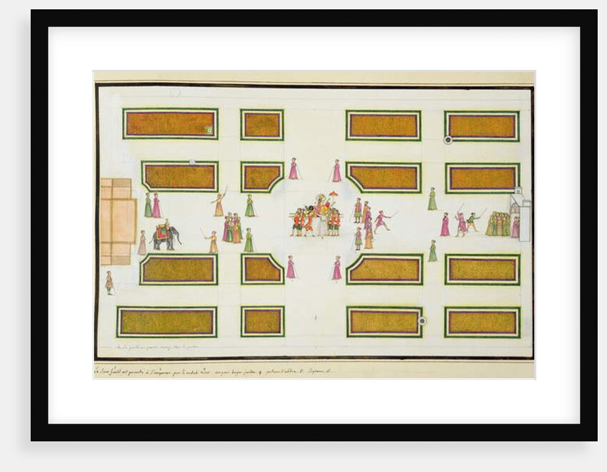 Presentation of Gentil by Nawab Shuja ud-Daula to Emperor Shah Alam in Angur Bagh by French School