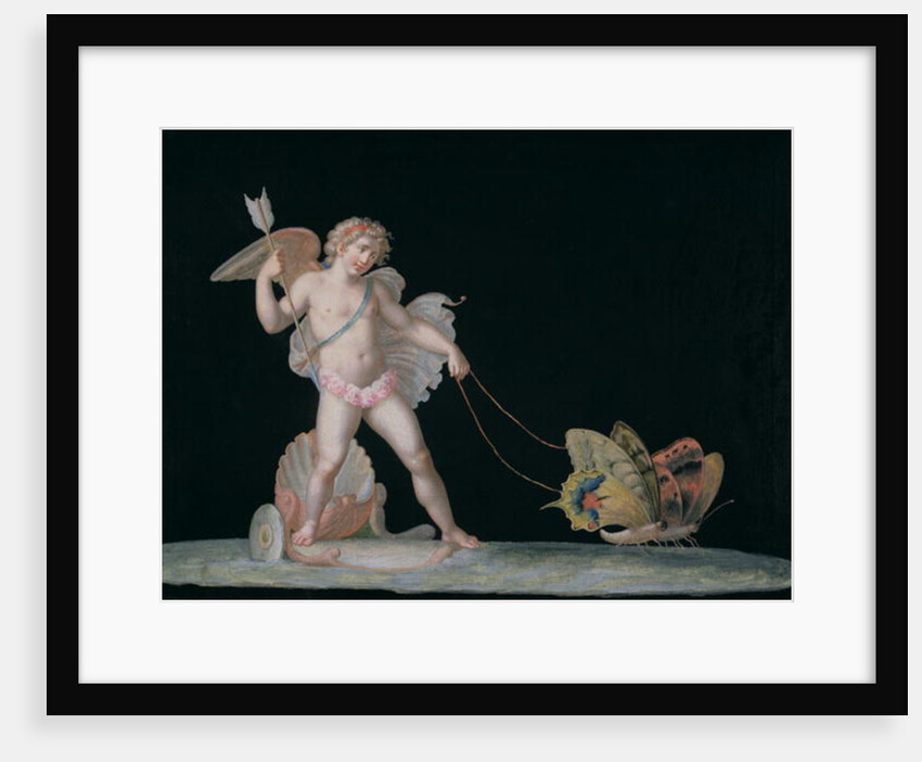 Cupid led by butterflies by Michelangelo Maestri
