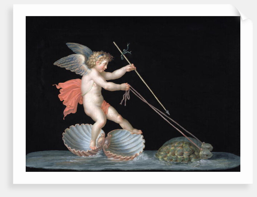 Cupid being led by Tortoises by Michelangelo Maestri