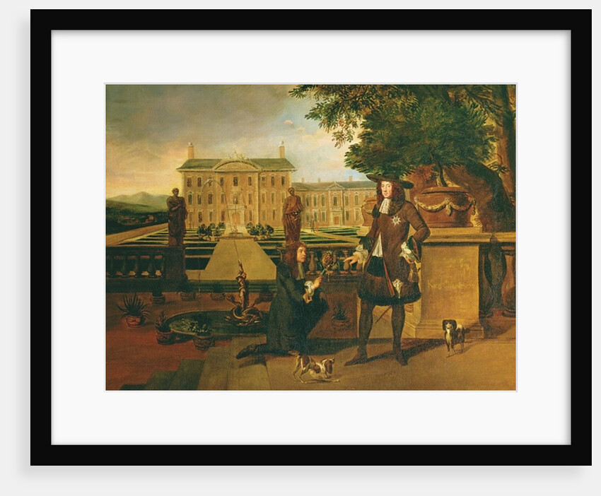 John Rose the King's Gardener, presenting Charles II with a pineapple, supposedly the first grown in England at Dorney Court in Berkshire by Hendrick Danckerts