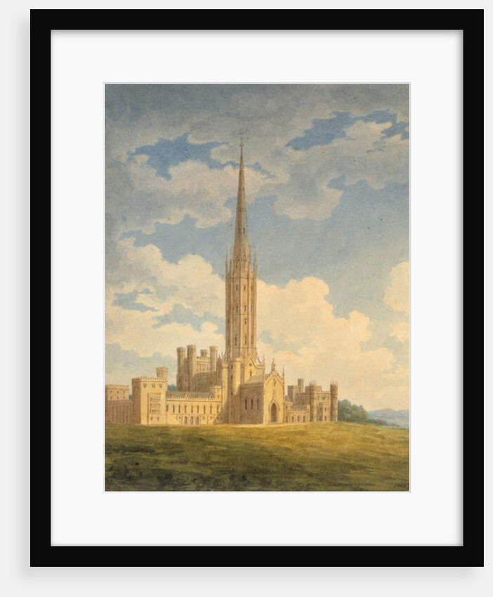 North-west view of Fonthill Abbey by Charles Wild