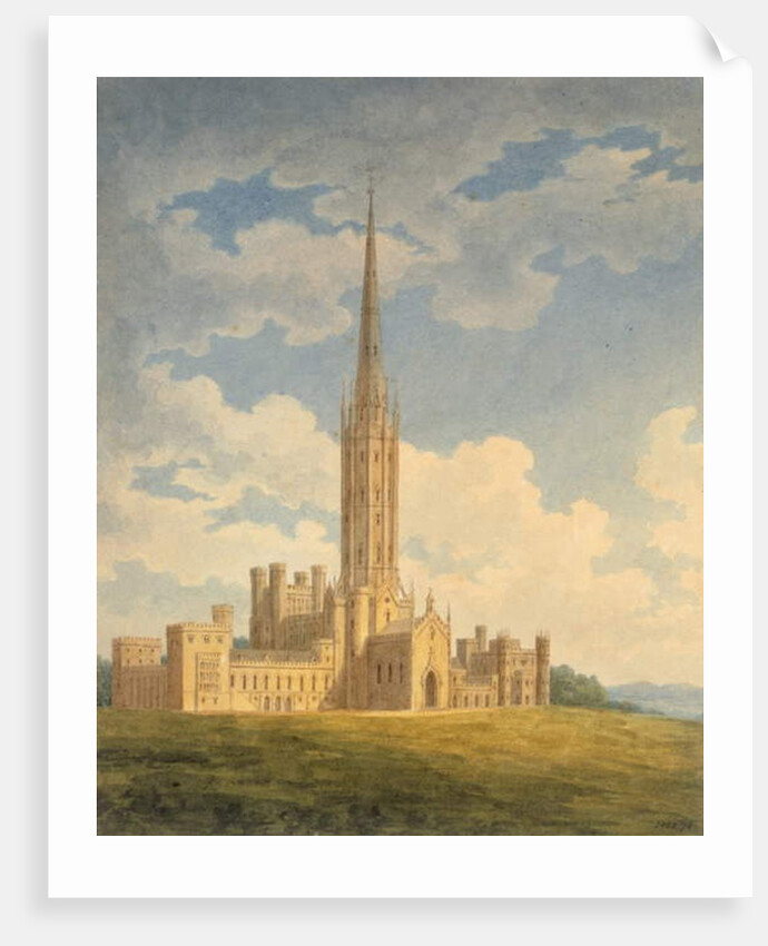 North-west view of Fonthill Abbey by Charles Wild