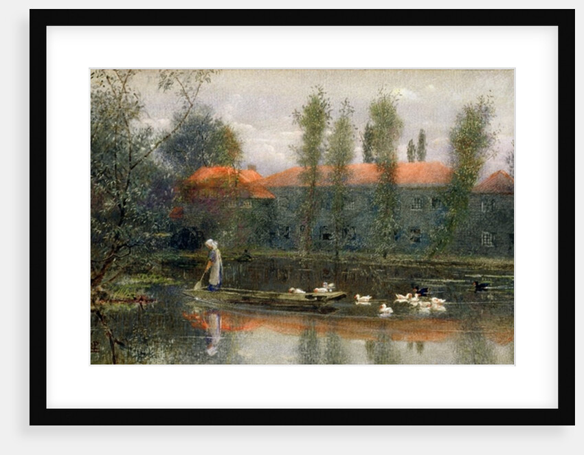 The Pond of William Morris Works at Merton Abbey by Lexden L. Pocock