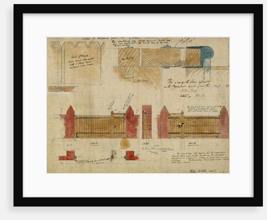 Plans and elevations for The Red House, Bexley Heath, 1859 by Philip Webb