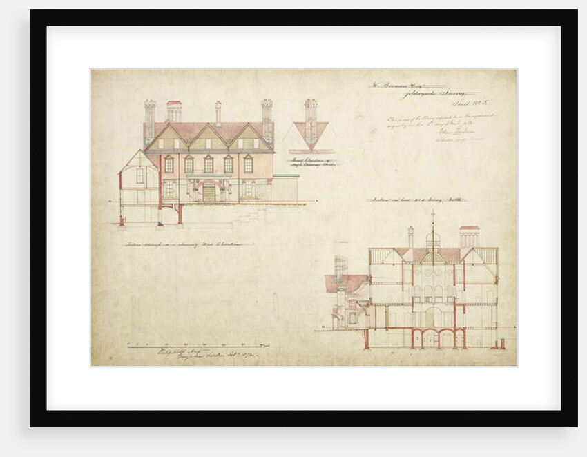 Design for Joldwyns, Surrey, 1872 by Philip Webb