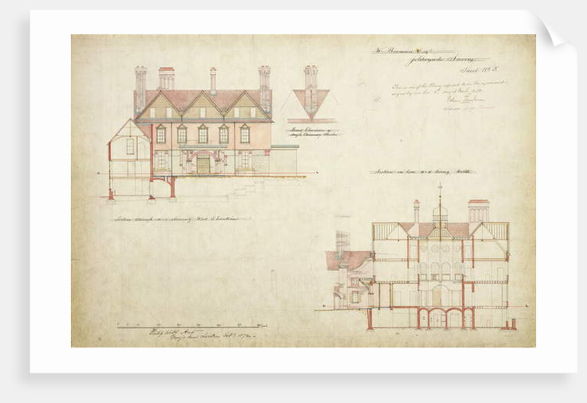 Design for Joldwyns, Surrey, 1872 by Philip Webb