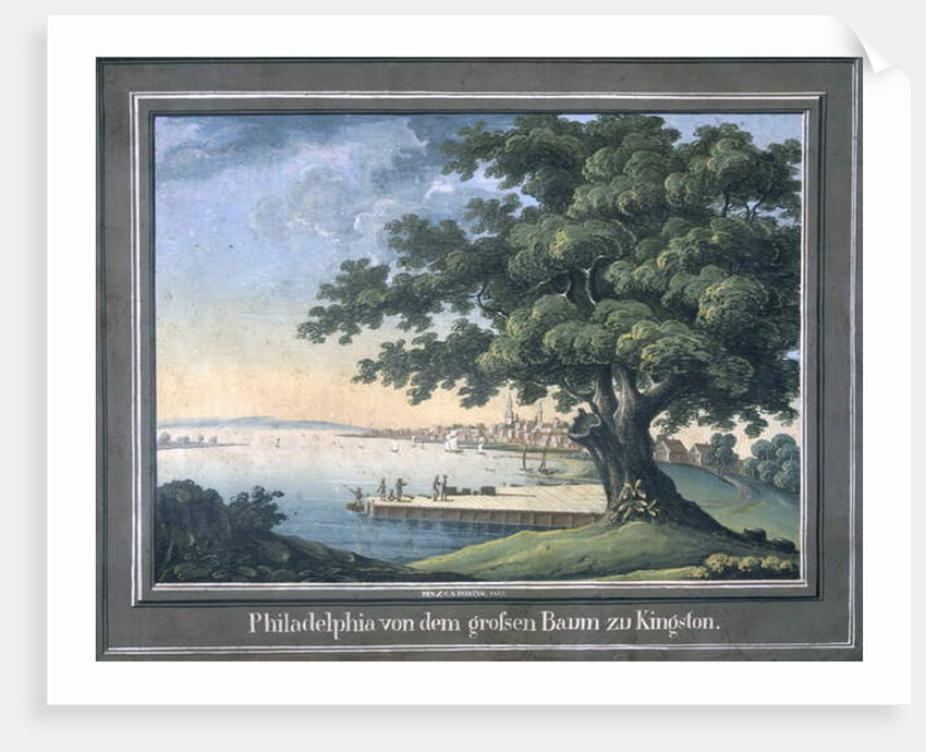 The Great Tree of Kingston with a view of Philadelphia behind by C.A. During