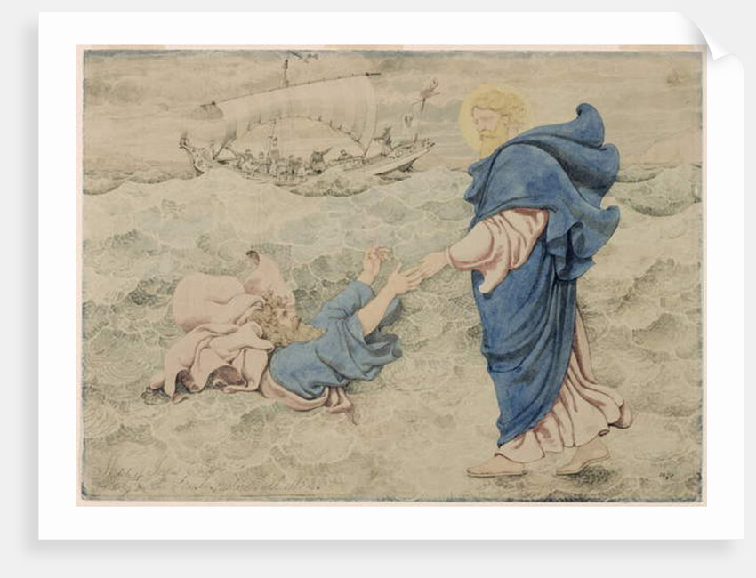 Sketch of Christ Walking on Water by Richard Dadd