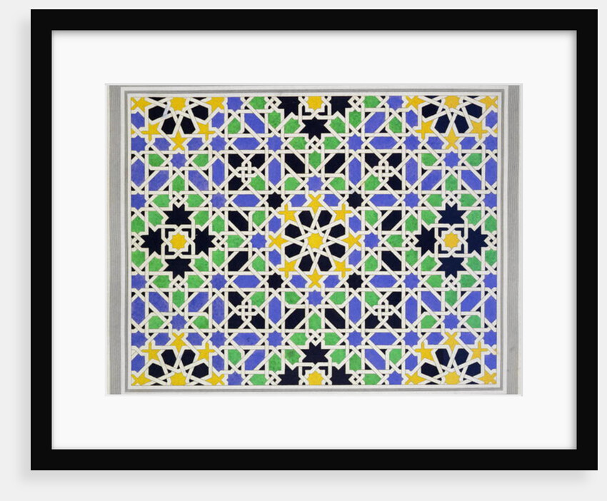 Mosaic in dado of the door in the hall of the Two Sisters, Alhambra by James Cavanagh Murphy
