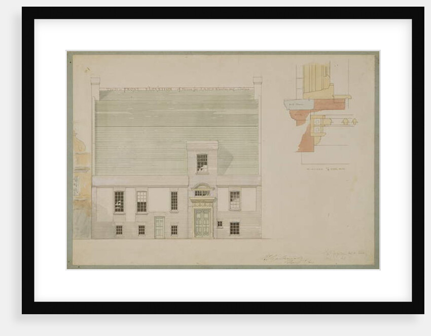 Front Elevation of House for J.A.M. Whistler Esq, Tite Street, Chelsea, 1877 by Edward William Godwin
