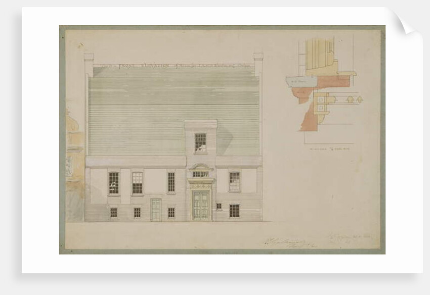 Front Elevation of House for J.A.M. Whistler Esq, Tite Street, Chelsea, 1877 by Edward William Godwin