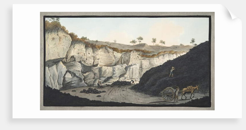 Excavations of a thick stratum of lava which ran into the sea during the eruption of Mount Vesuvius in 1631 by Pietro Fabris