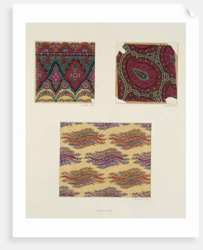 Fabric Designs for Paisley Shawls, c.1871 by George Charles Haite
