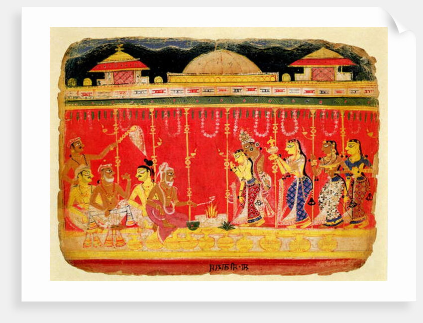 The Marriage of Krishna's Parents by Indian School
