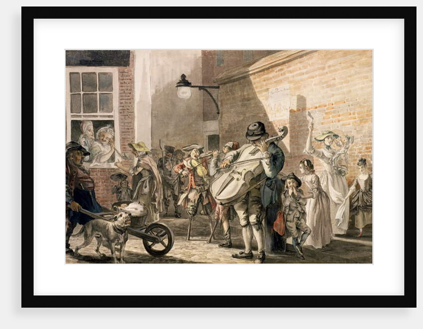 Itinerant Musicians playing in a poor part of town by Paul Sandby