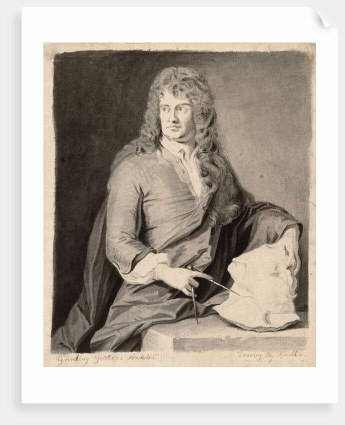 Portrait of Grinling Gibbons by Godfrey Kneller