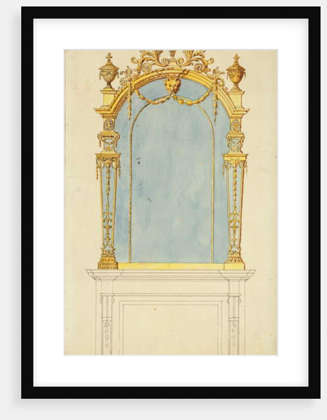 Design for a giltwood mirror, c.1765-70 by Thomas Chippendale