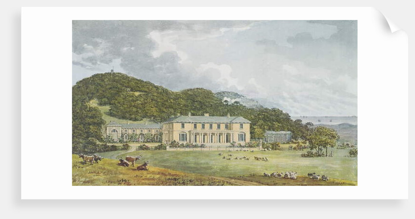 South front with west front in perspective by Humphry Repton