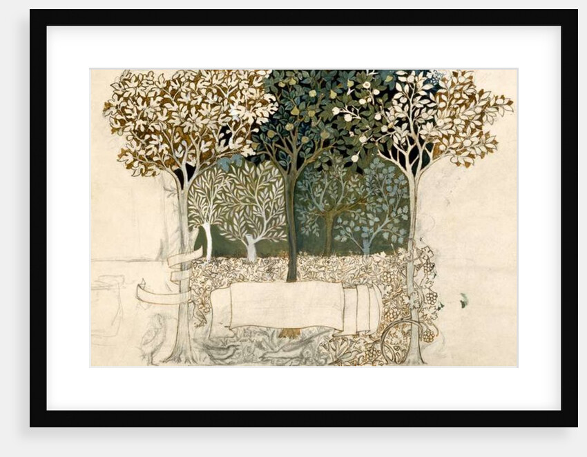 Trees in an orchard, tapestry design for Morris and Co. by John Henry Dearle