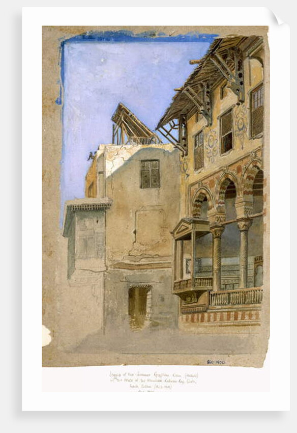 House of Memlook Radnau bey, Cairo, 1870 by Frank Dillon