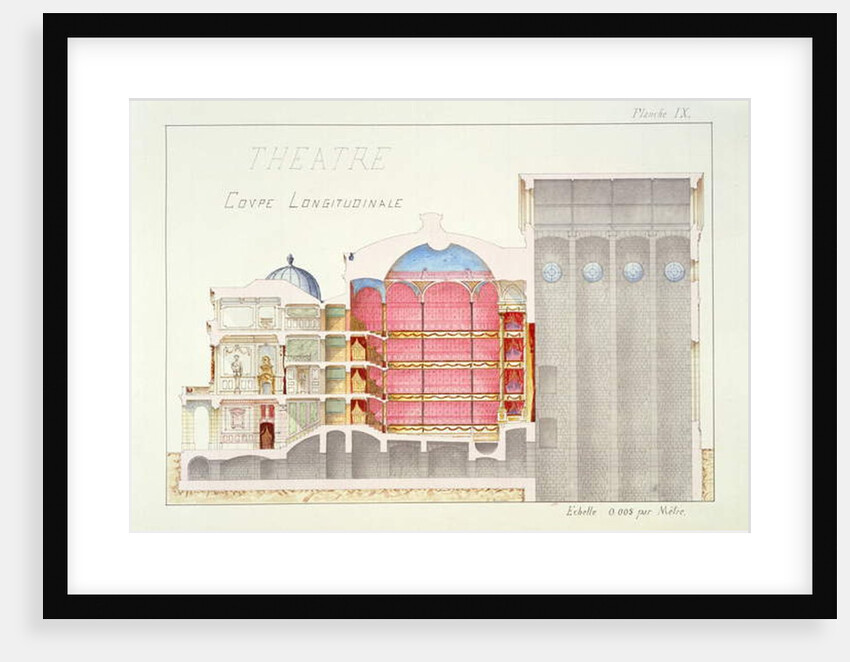 Cross section of a Theatre by H. Monnot